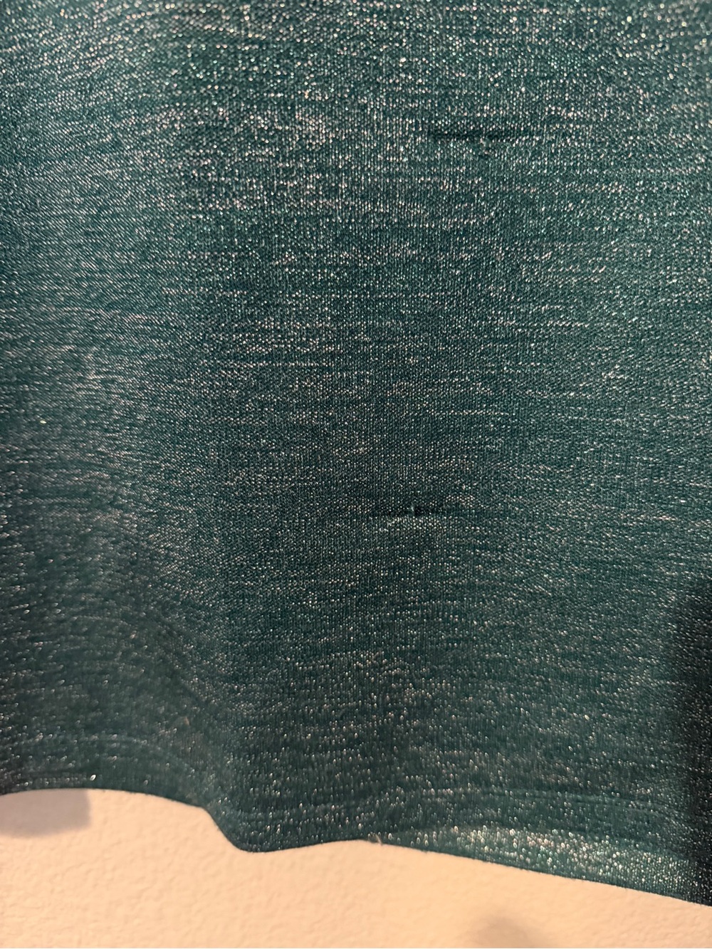 Evereve Teal Shimmer Boxy Cropped Crew Tee - Picture 8 of 8